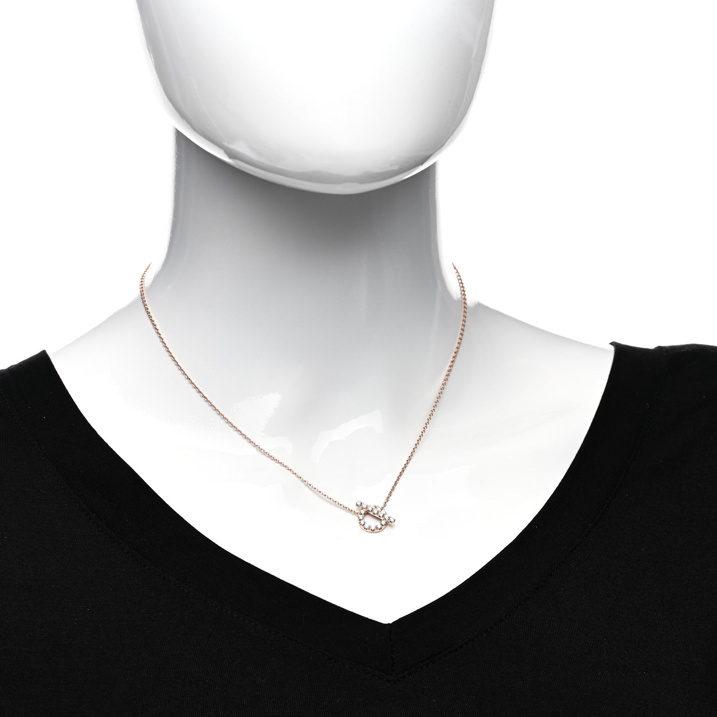 18K Rose Gold Diamond Finesse Pendant Necklace