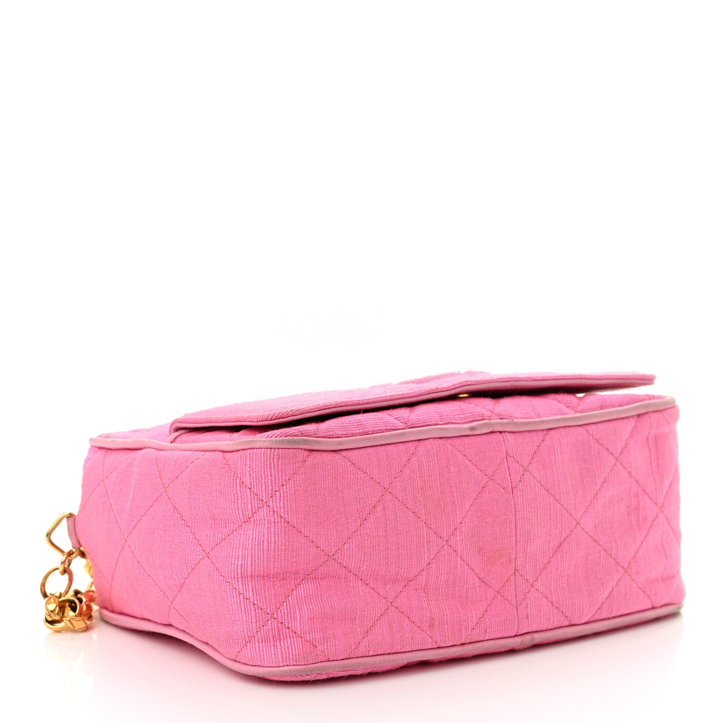 Canvas Quilted CC Tassel Camera Bag Pink