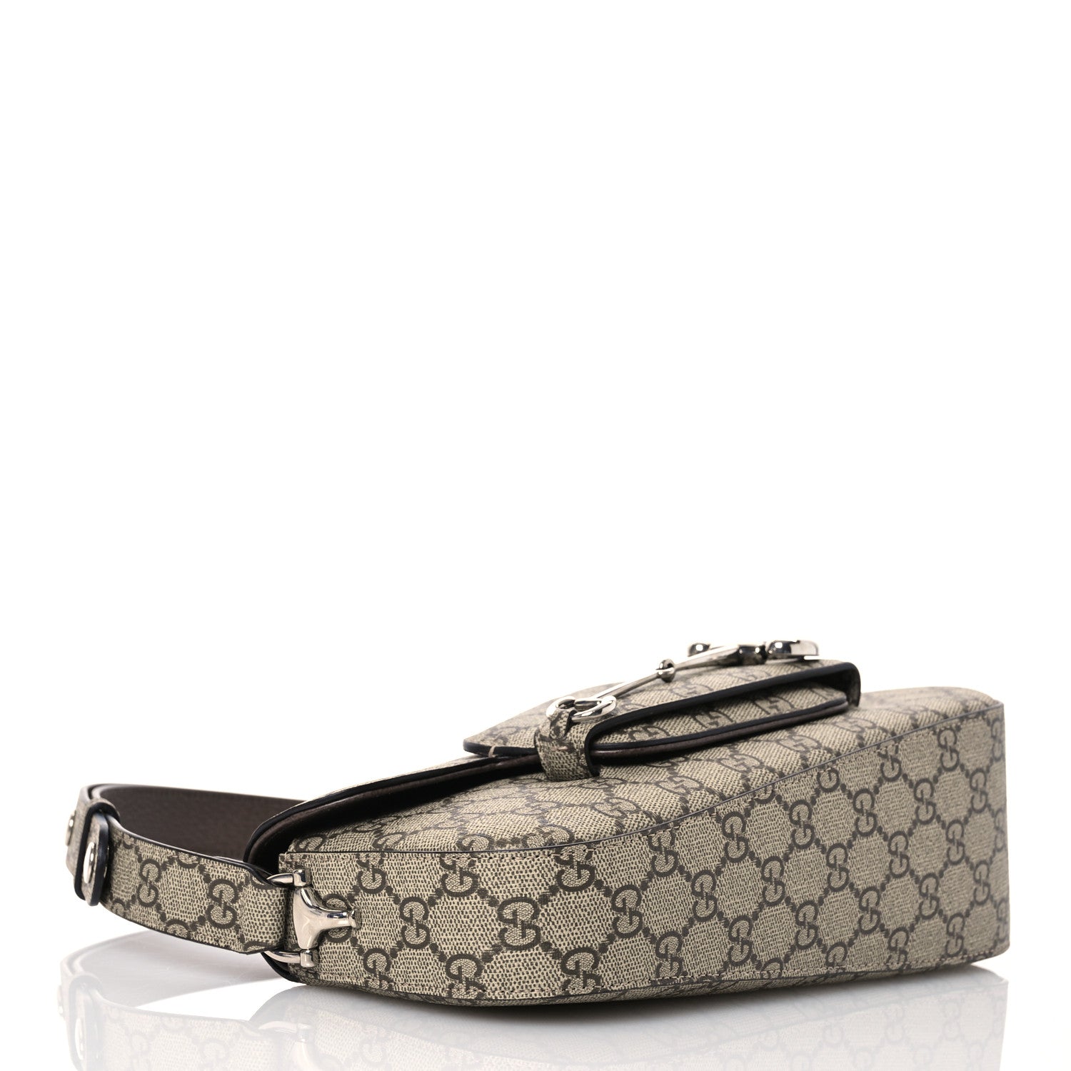 Gucci Monogram Small Horsebit 1955 Asymmetric Shoulder Bag 4 of 11