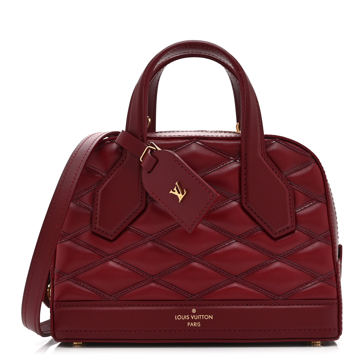 Lambskin Malletage Mini Dora Carmine