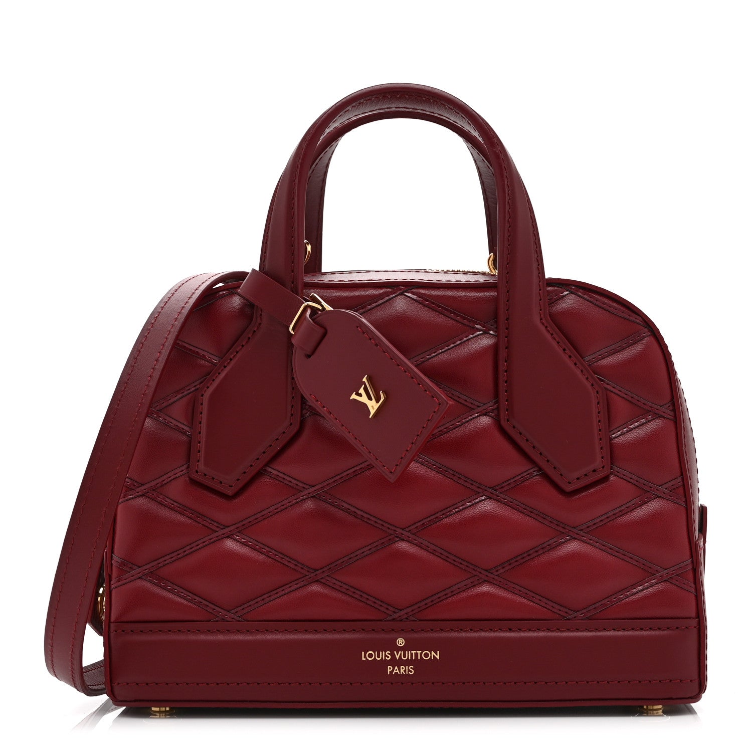 Louis Vuitton Lambskin Malletage Mini Dora Carmine 1 of 10