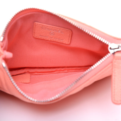 Chanel Caviar Quilted Small Cosmetic Case Coral 5 of 10