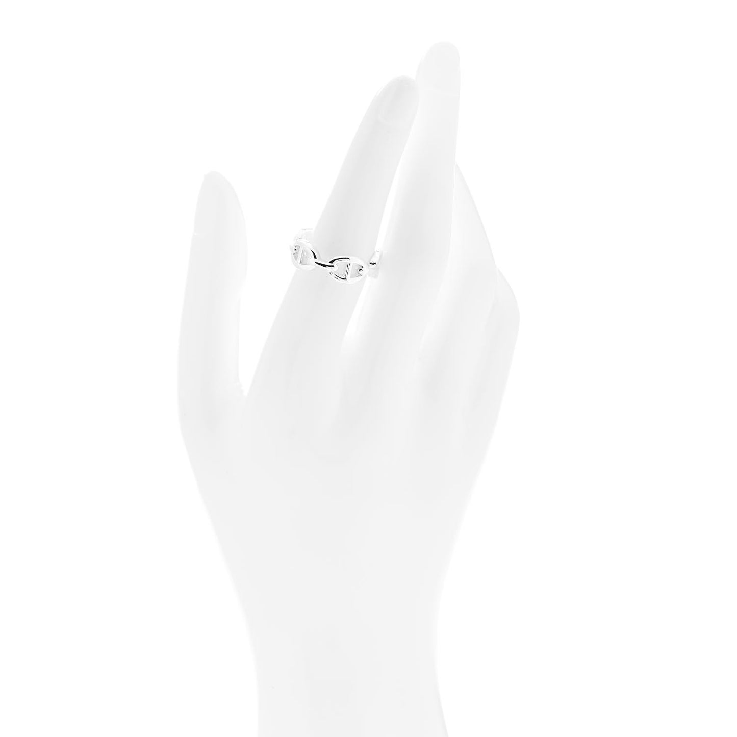 Sterling Silver PM Chaine d'Ancre Enchainee Band Ring 55 7.25