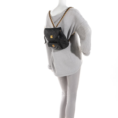 Chanel Lambskin Quilted Backpack Black 2 of 9