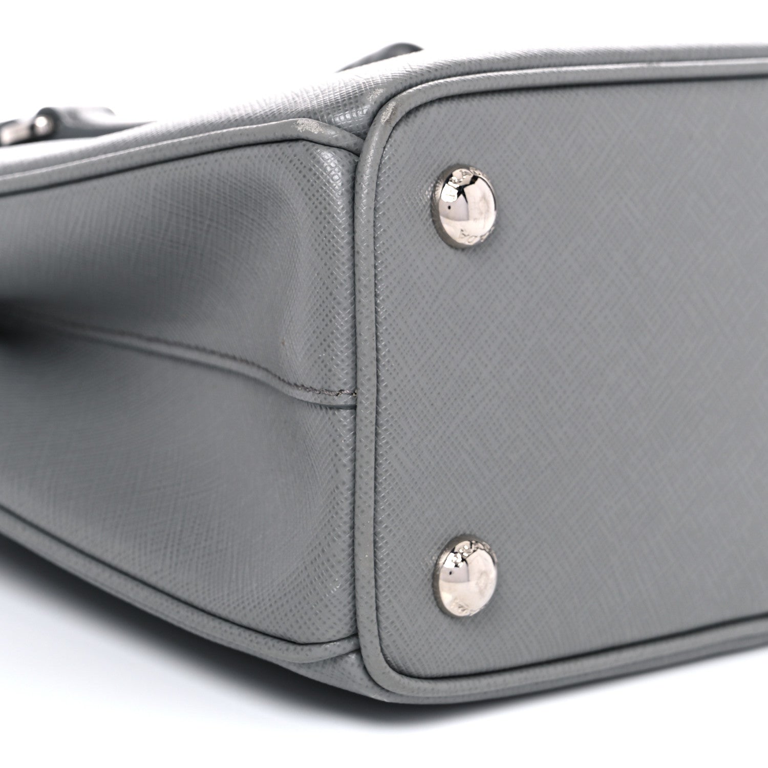 Prada Saffiano Lux Micro Galleria Shoulder Bag Ardesia 8 of 13