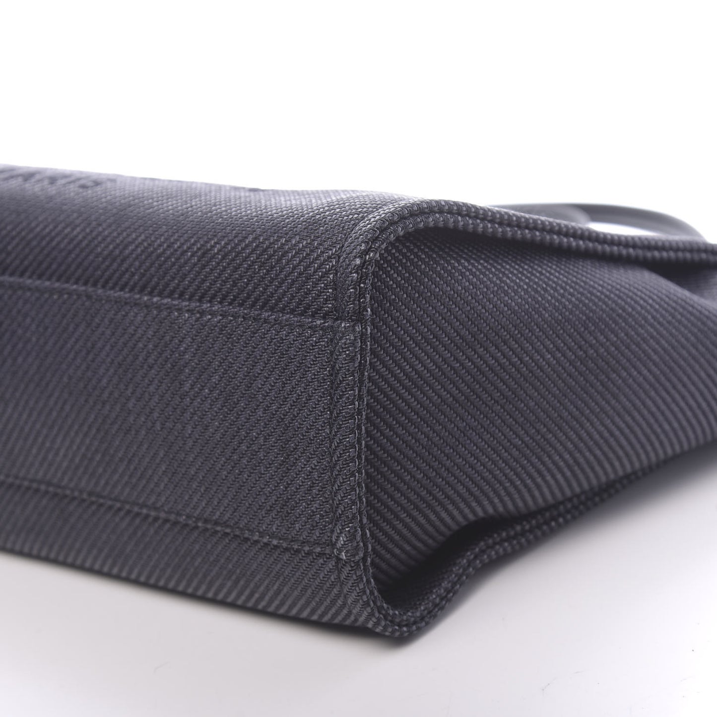 Mixed Fibers Calfskin Small Deauville Tote Black