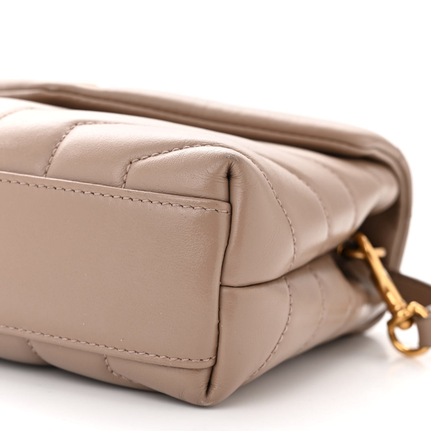 Calfskin Y Quilted Monogram Toy Loulou Crossbody Bag Dusty Grey
