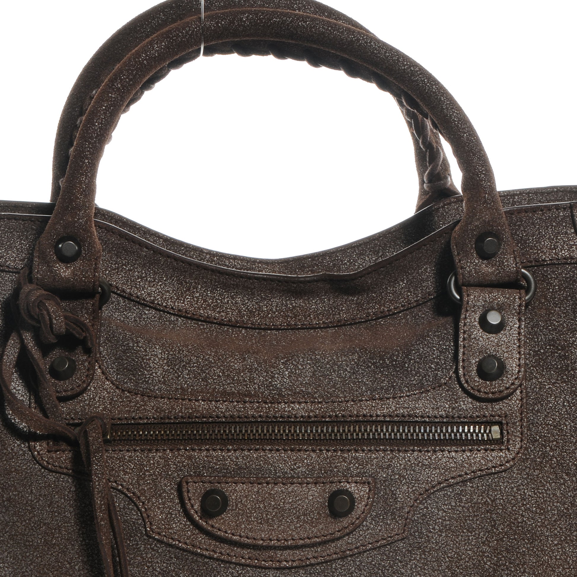 Balenciaga Metallic Craquele Calfskin Classic Hardware City Bronze 8 of 9