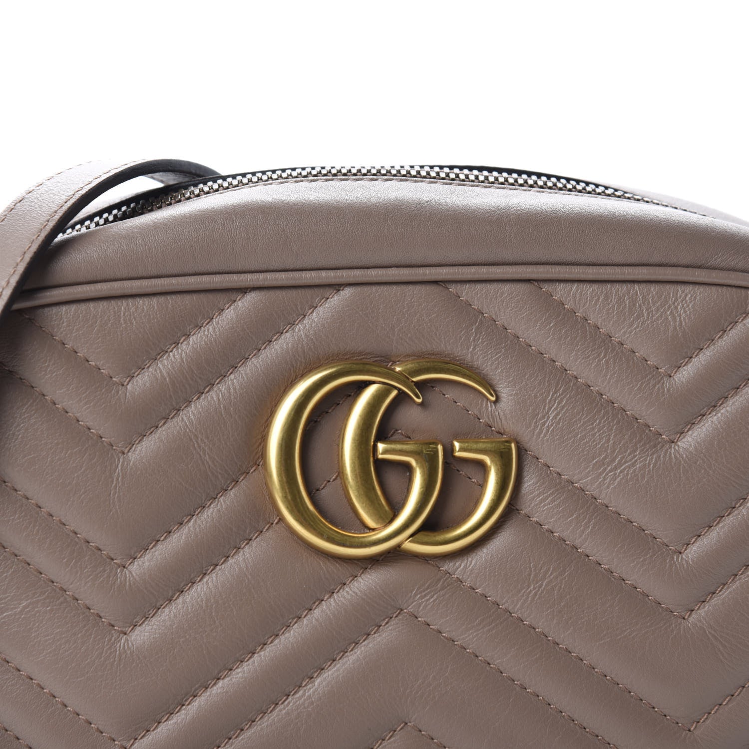 Gucci Calfskin Matelasse Small GG Marmont Chain Shoulder Bag Porcelain Rose 11 of 11