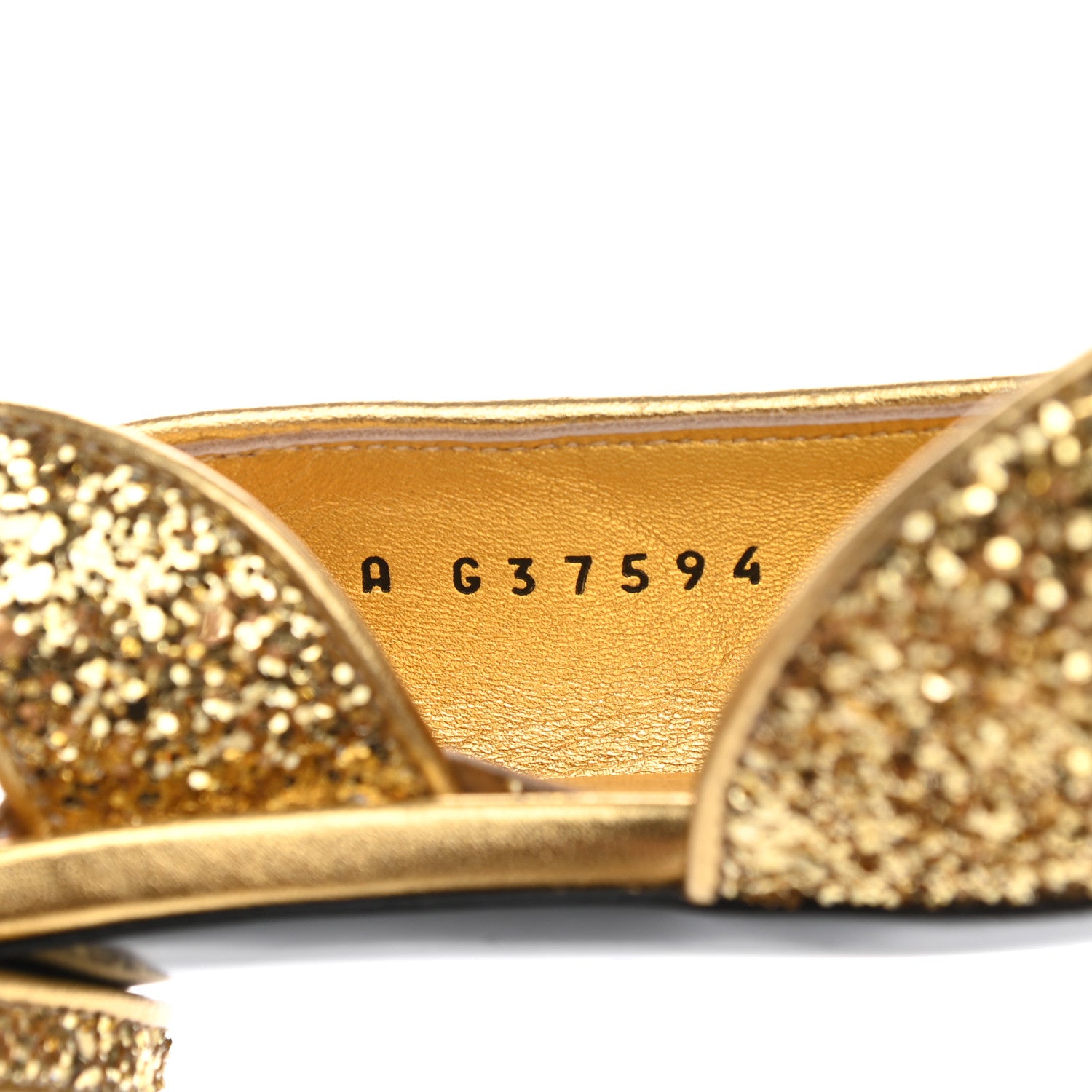 Chanel Glitter Grosgrain Cap Toe CC Ankle Wrap Pumps 39.5 Gold Black 8 of 8