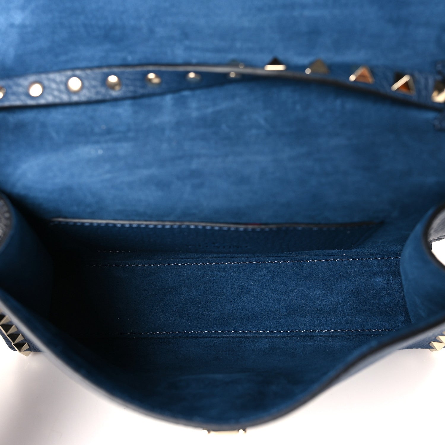 Valentino Garavani Pebbled Calfskin Medium Rockstud Flip Lock Crossbody Bag Peacock 5 of 8