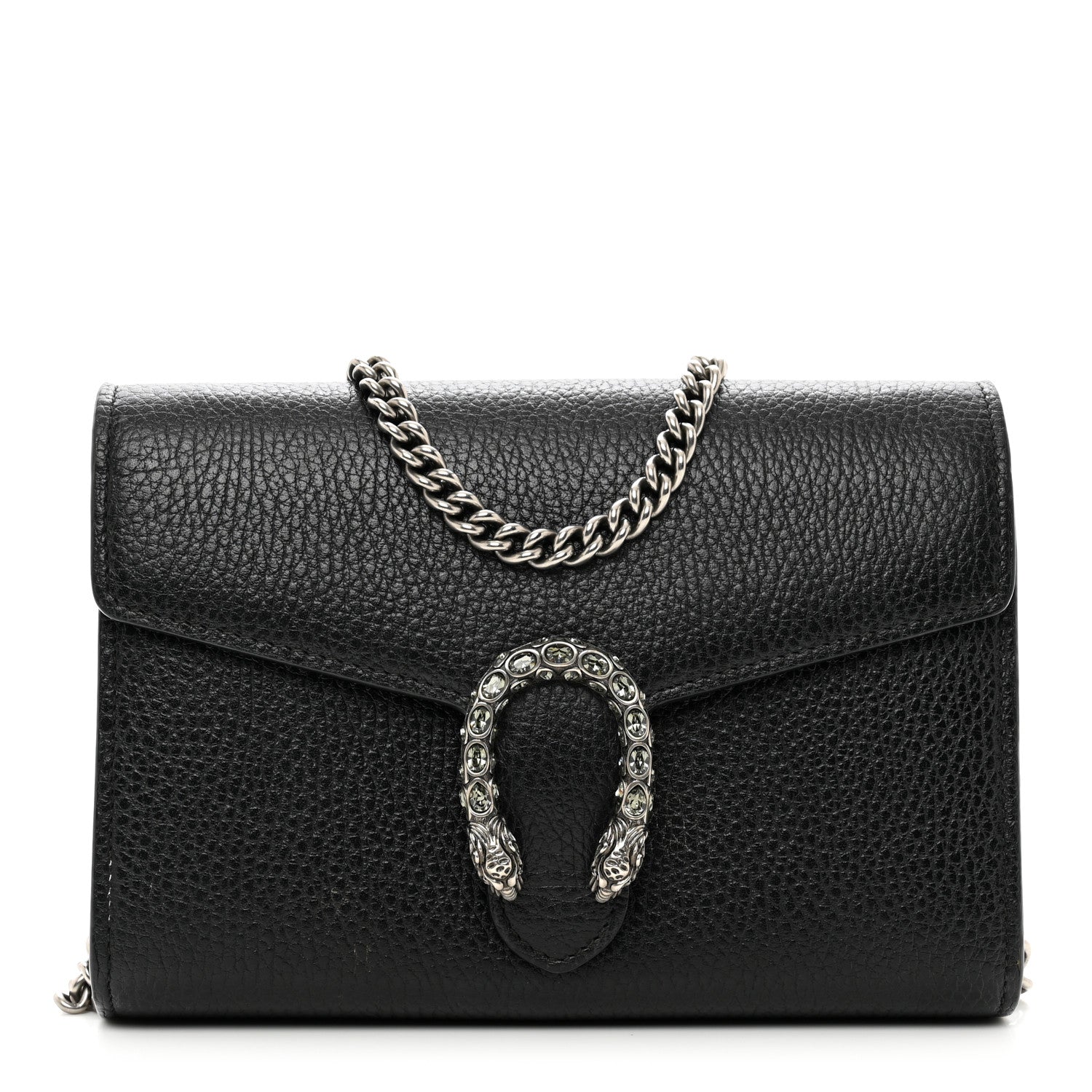Gucci Calfskin Mini Dionysus Chain Wallet Black 1 of 11