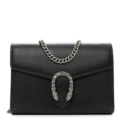 Gucci Calfskin Mini Dionysus Chain Wallet Black 1 of 11
