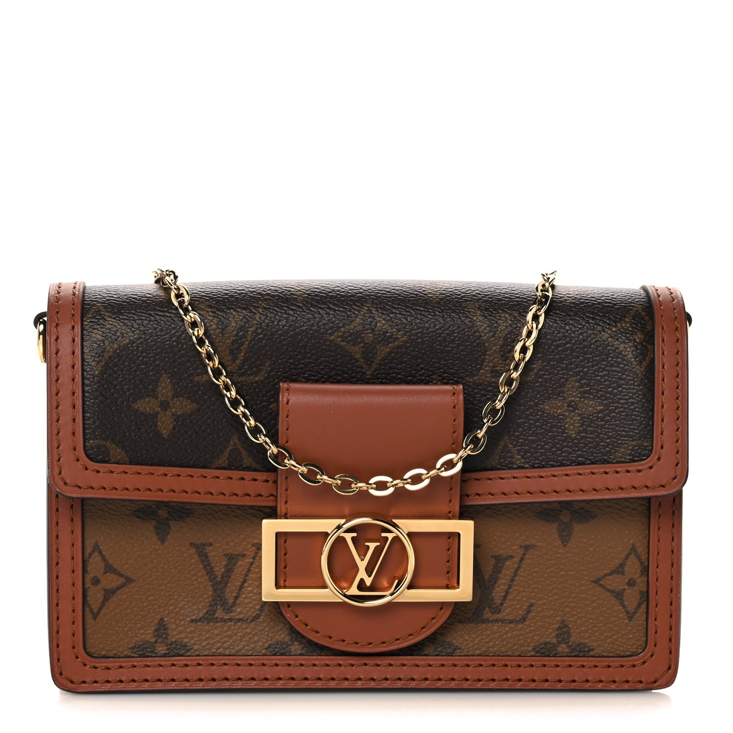 Reverse Monogram Dauphine Chain Wallet