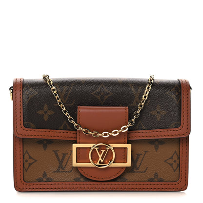 Louis Vuitton Reverse Monogram Dauphine Chain Wallet 1 of 9