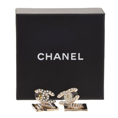 Chanel Crystal CC No 5 Drop Earrings Gold 9 of 10