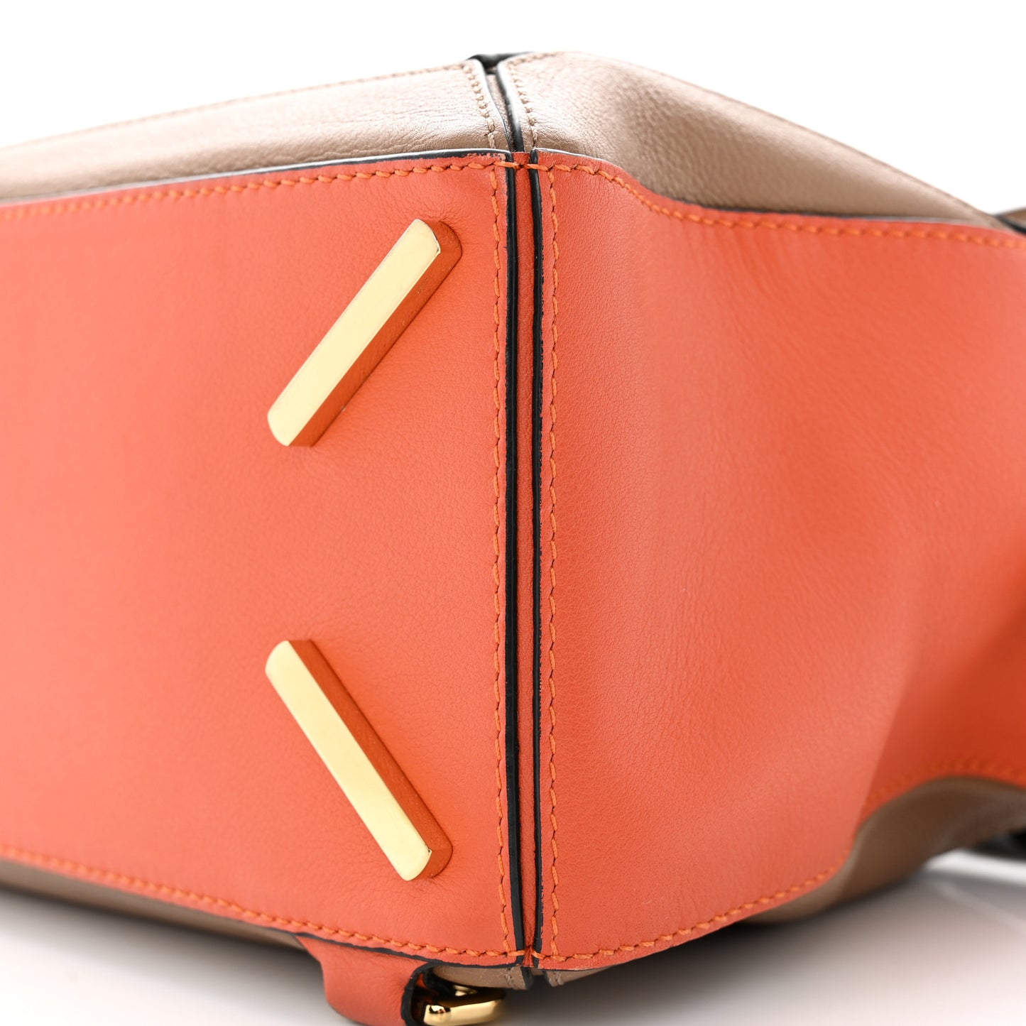 Calfskin Small Puzzle Bag Mink Coral Black