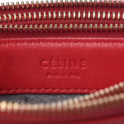 Celine Lambskin Small Trio Crossbody Bag Red 9 of 17