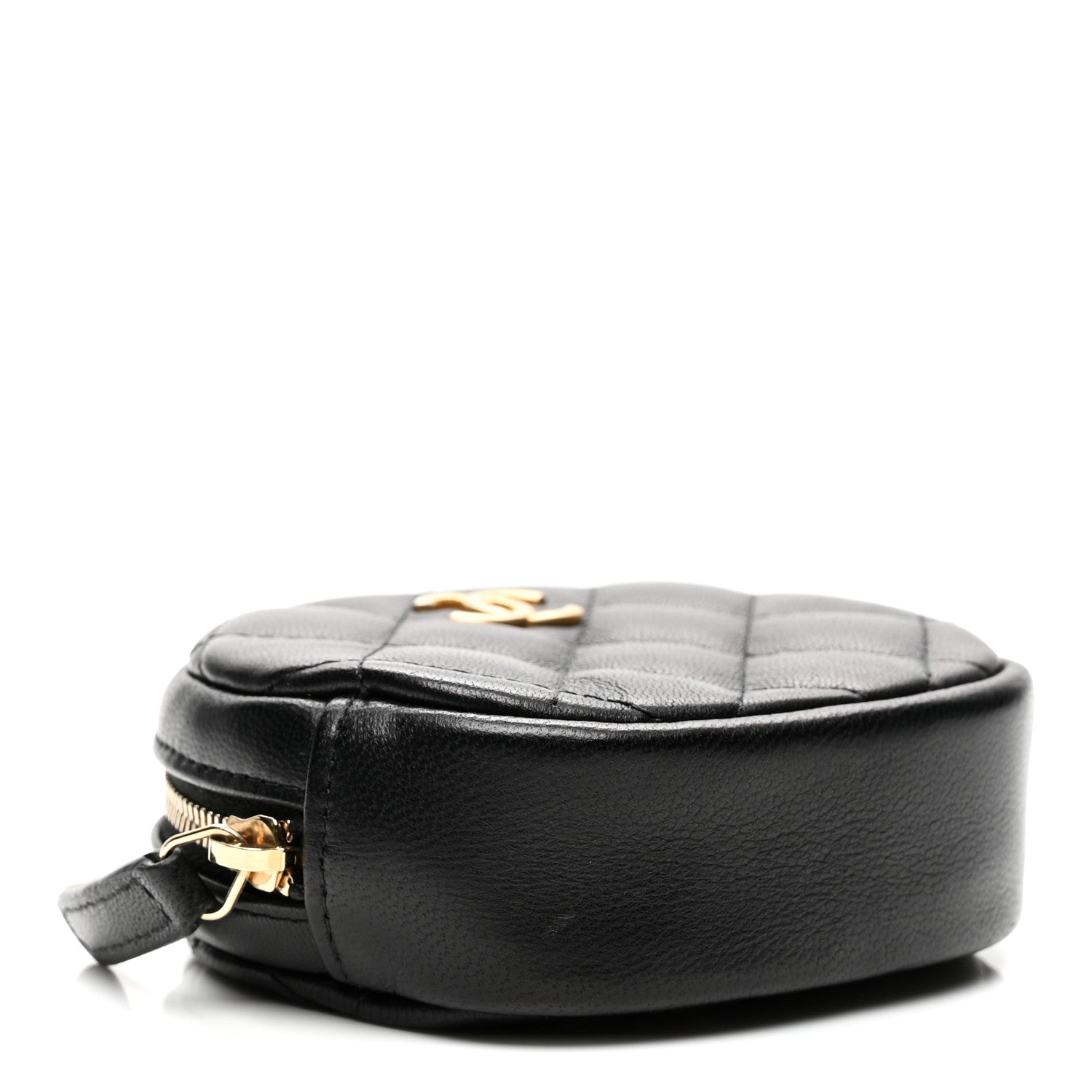 Chanel Lambskin Quilted Zip Around Classic Coin Purse Black 4 of 7