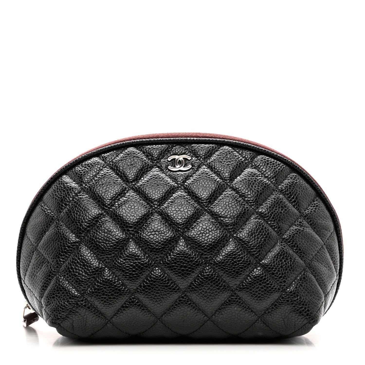 Chanel Caviar Quilted Small Curvy Cosmetic Case Black 1 of 8