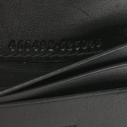 Gucci Calfskin Matelasse GG Marmont Card Case Wallet Black 7 of 8