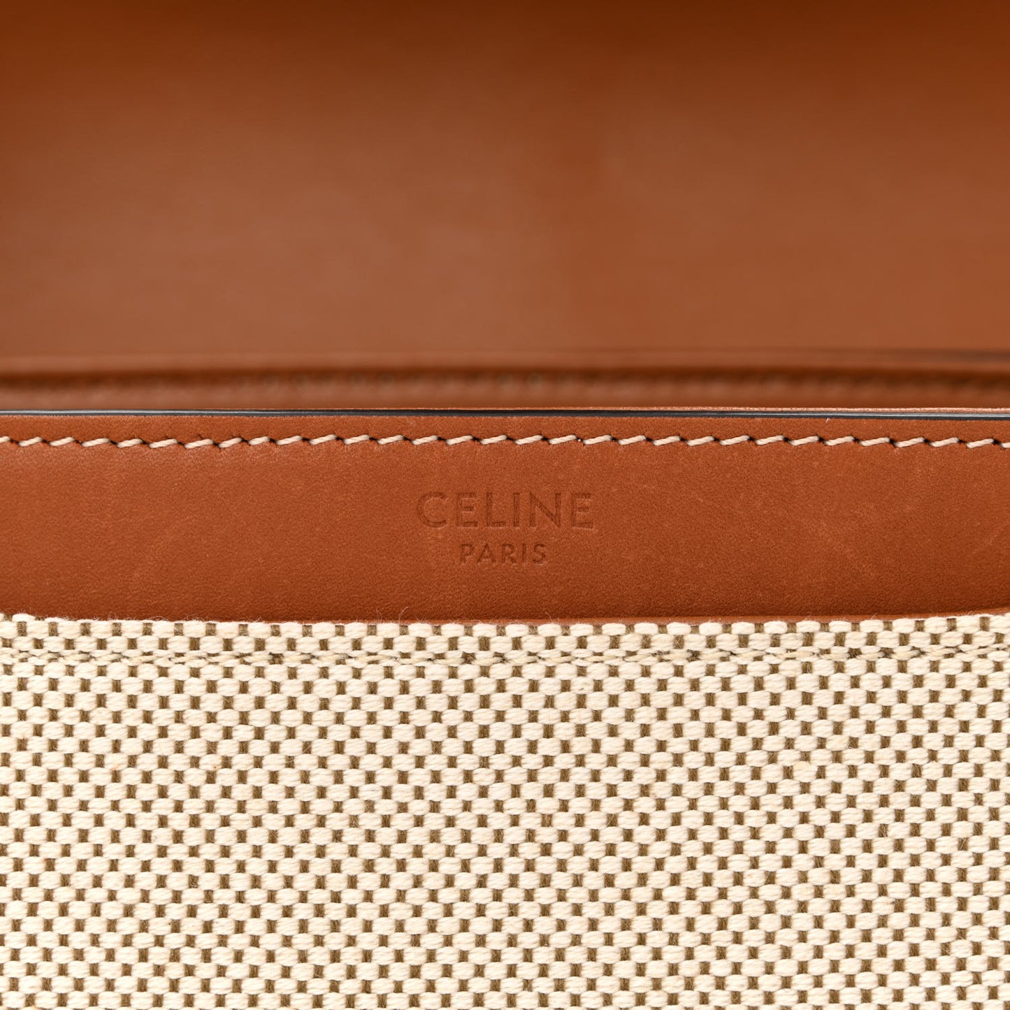 Textile Natural Calfskin Medium Besace 16 Tan