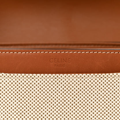 Celine Textile Natural Calfskin Medium Besace 16 Tan 6 of 10
