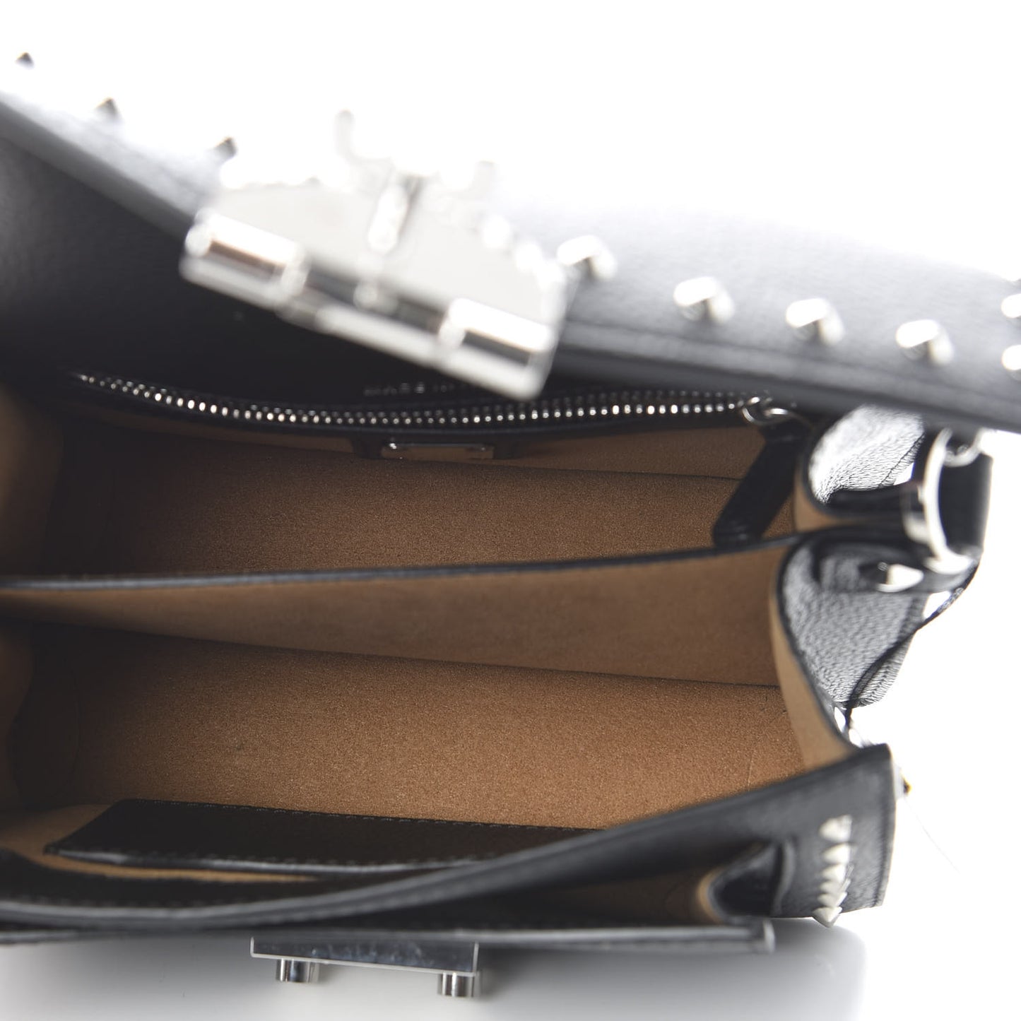 Calfskin Studded Mini Patricia Crossbody Black