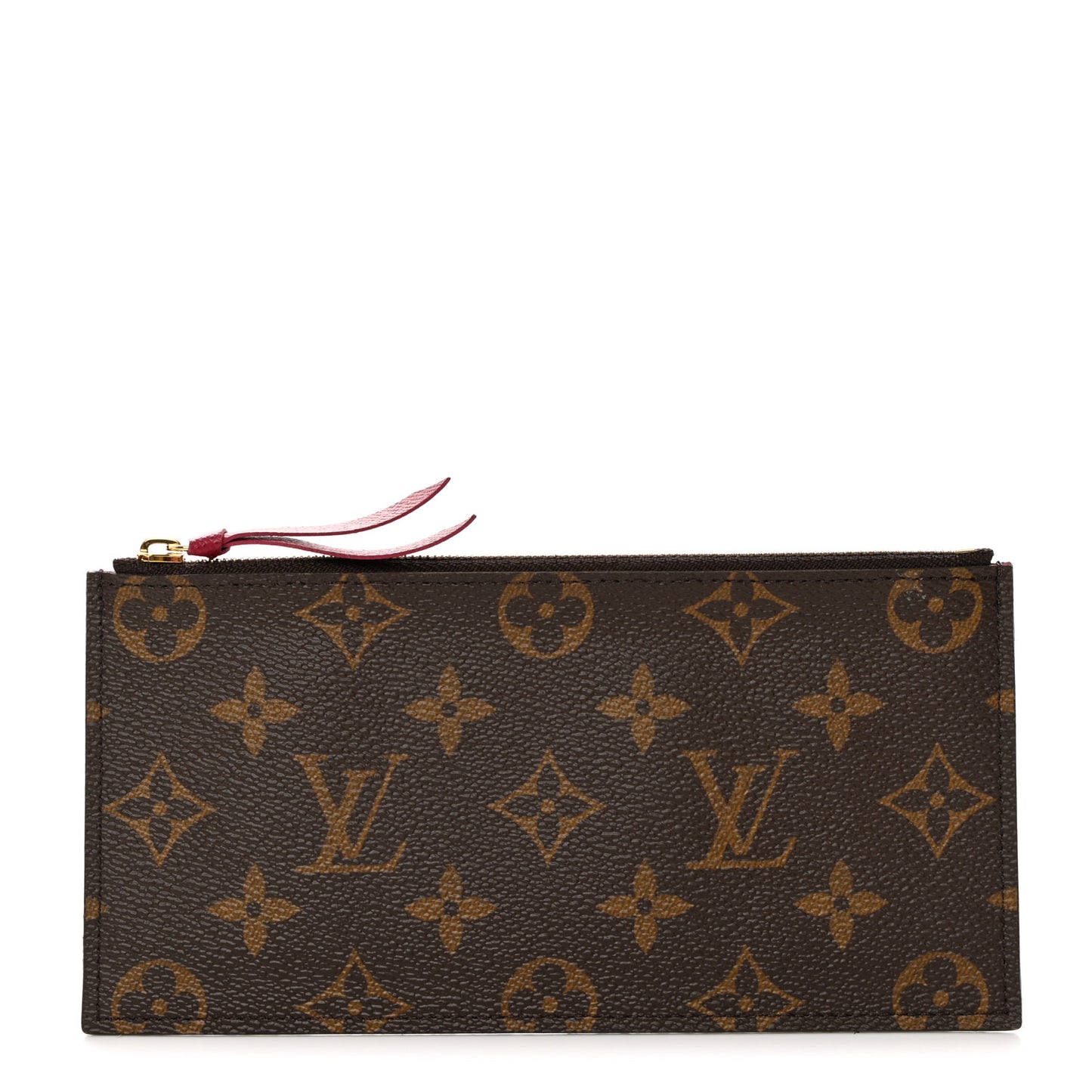 Monogram Felicie Chain Wallet Zippered Insert Fuchsia