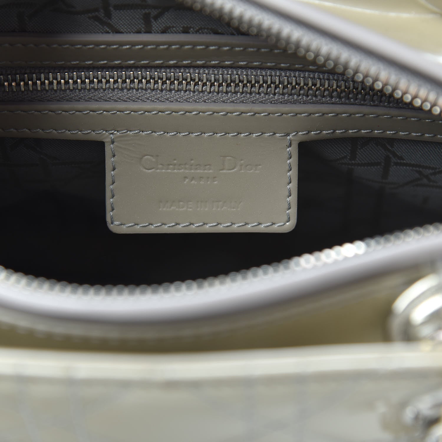 Christian Dior Patent Cannage Medium Lady Dior Grey 6 of 11