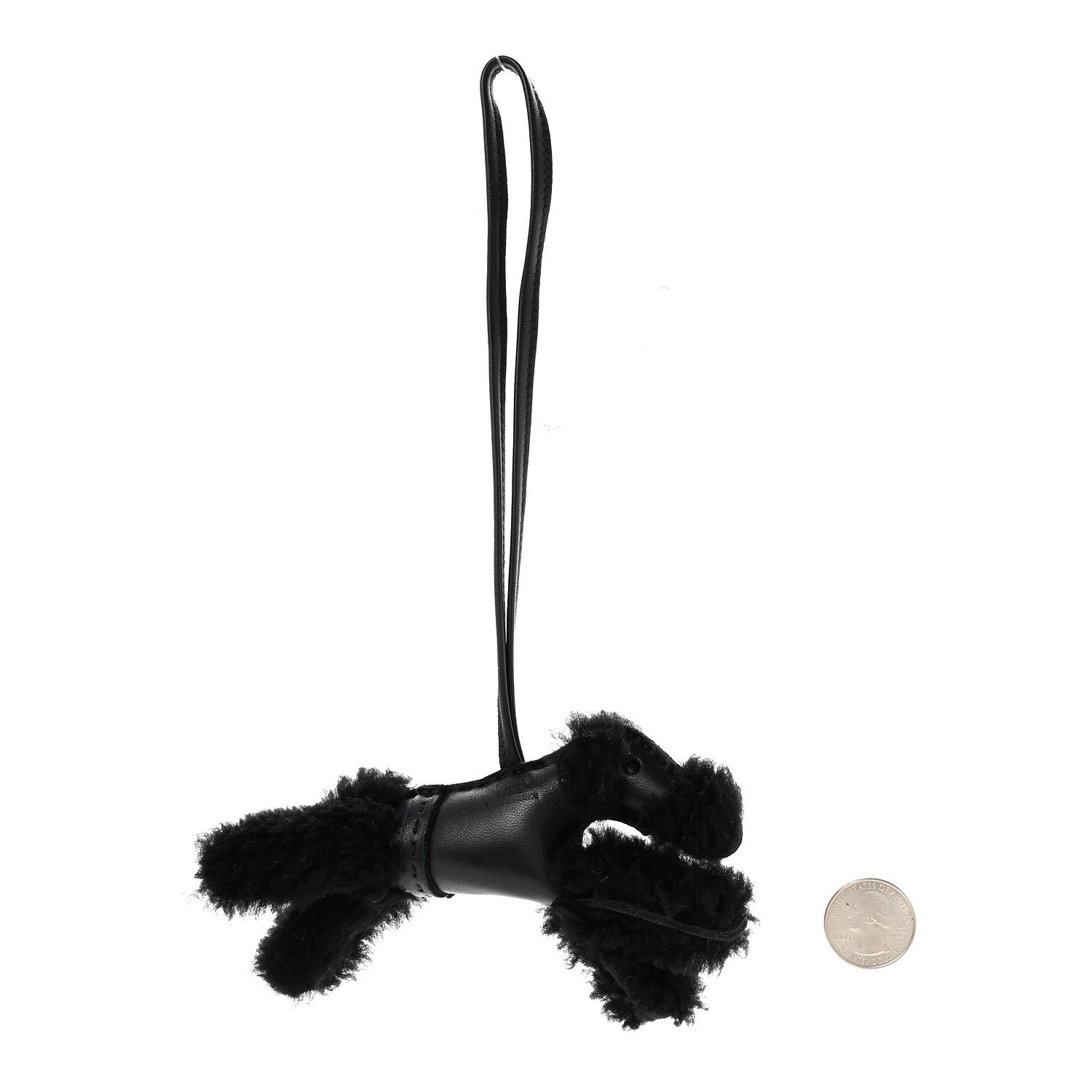 Hermes Milo Lambskin Shearling Budy Punk Charm  Black 2 of 3