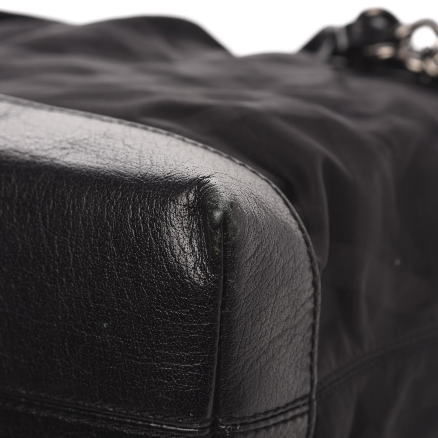 Nylon Tonal Check Torbitt Tote Black