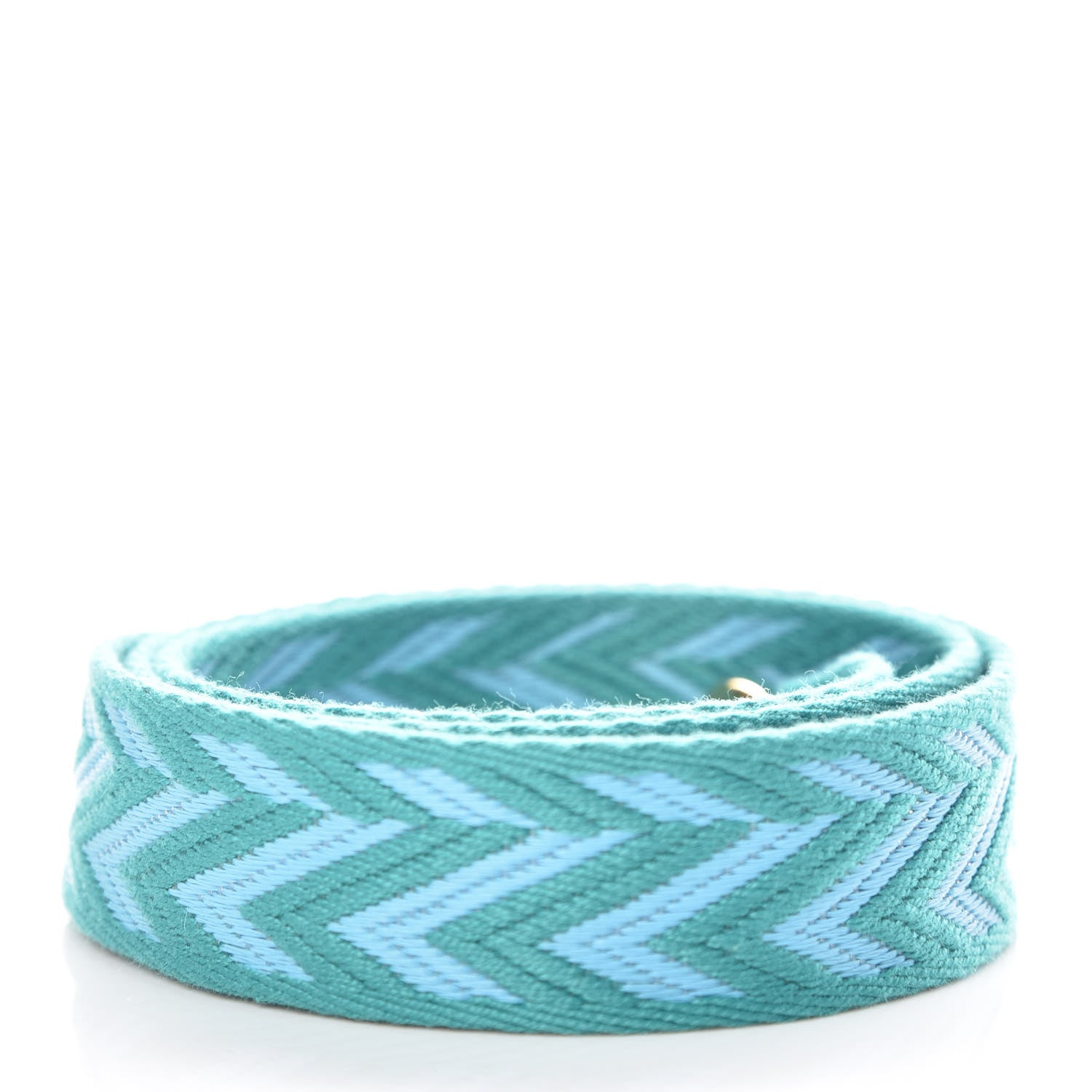 Hermes Toile Swift 25mm Sangle ZigZag Shoulder Strap Bleu Du Nord Vert Veronese 2 of 6