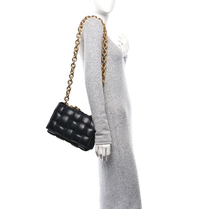 Bottega Veneta Lambskin Maxi Intreccio Padded Chain Cassette Crossbody Bag Black 2 of 10