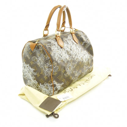 Louis Vuitton Monogram Dentelle Speedy 30 Silver 3 of 9