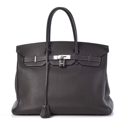 Hermes Taurillon Clemence Birkin 35 Graphite 1 of 33
