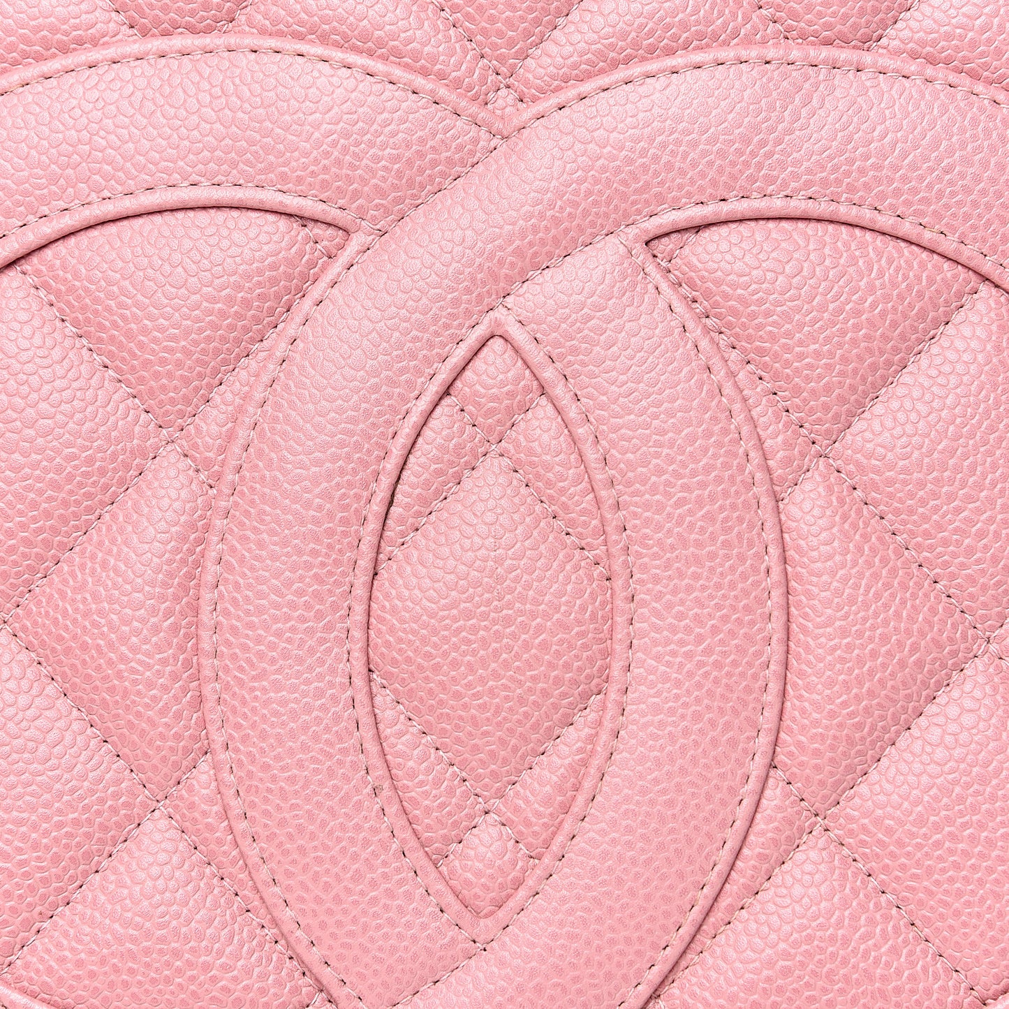 Caviar Quilted Medallion Tote Light Pink
