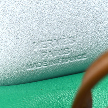 Hermes Milo Lambskin Grigri Rodeo Pegase Horse Bag Charm MM Menthe Sesame Bleu Brume 3 of 4