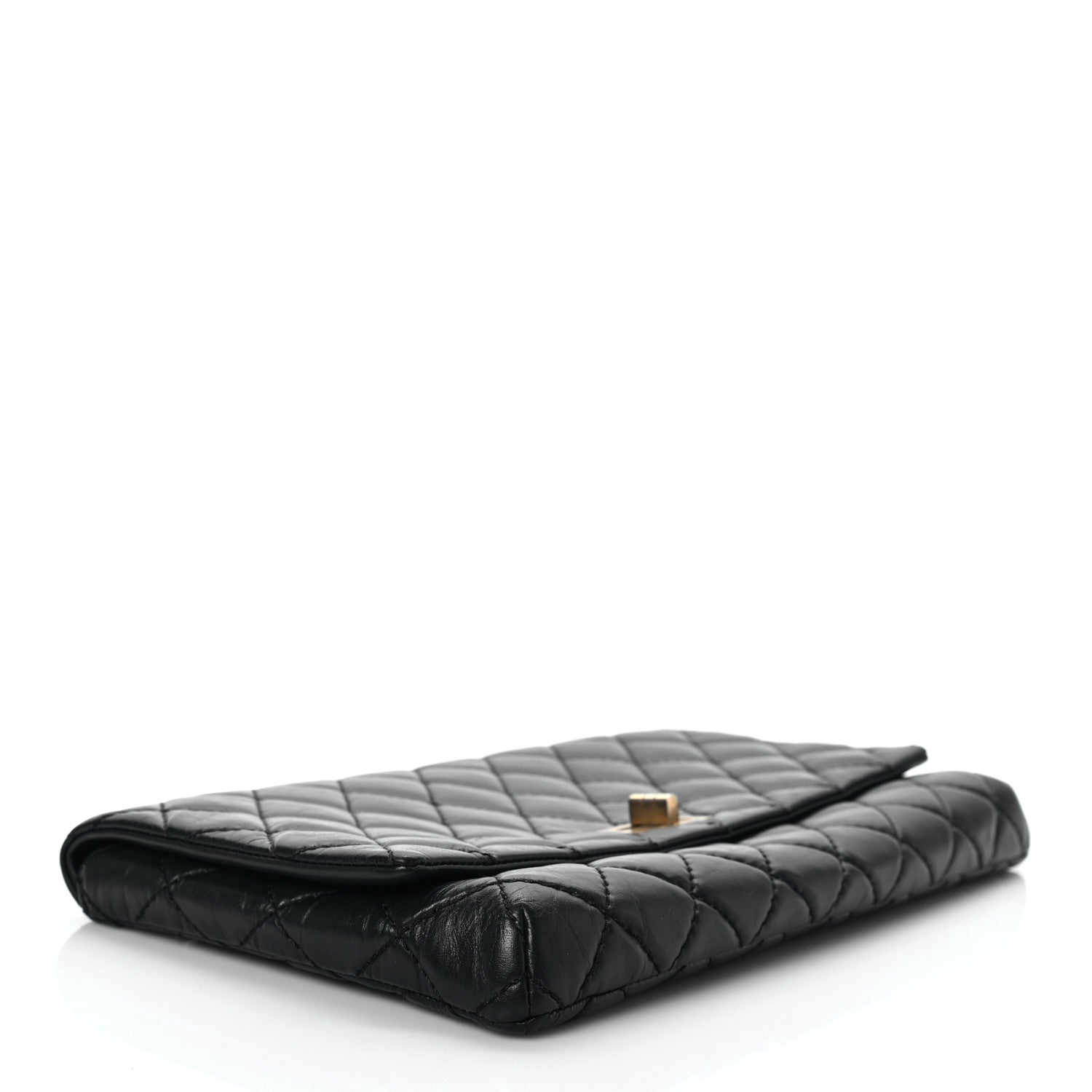 Chanel Aged Calfskin Quilted Reissue 2.55 Clutch Black 5 of 8