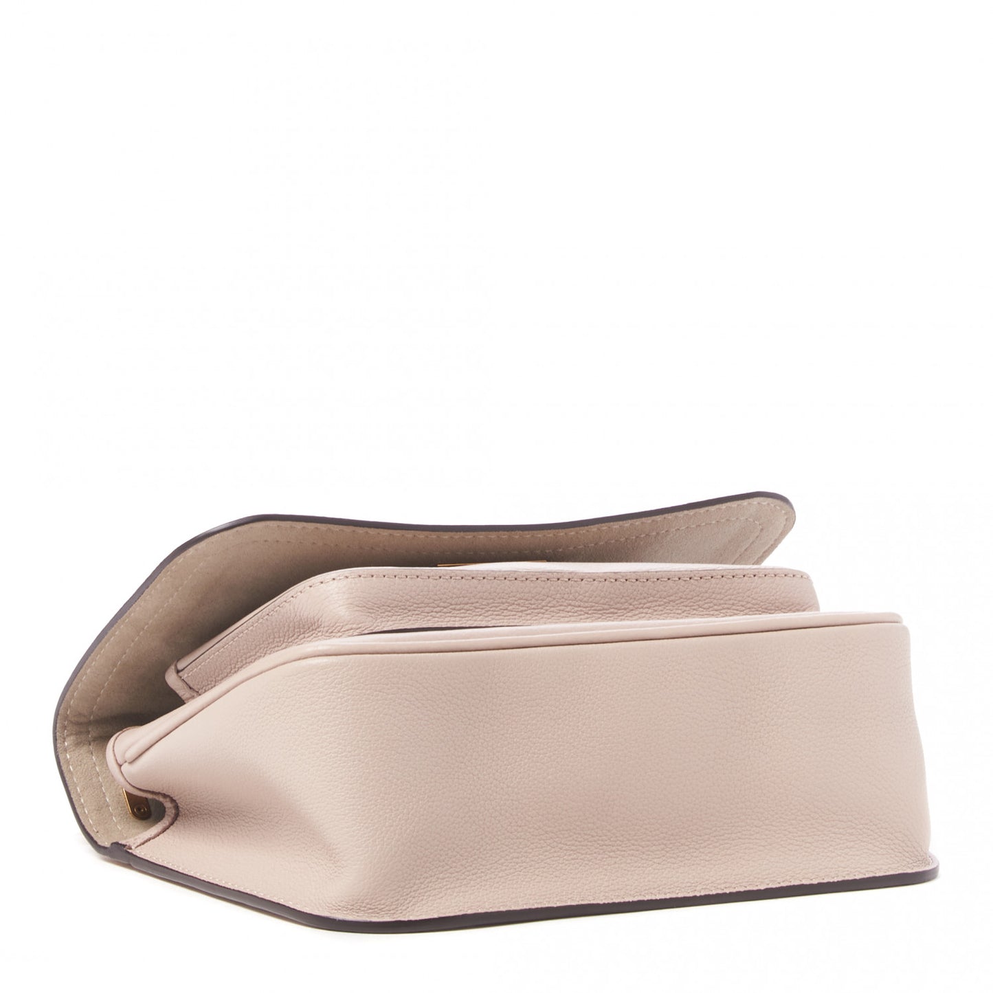 Grained Calfskin Lockme Chain Bag Greige
