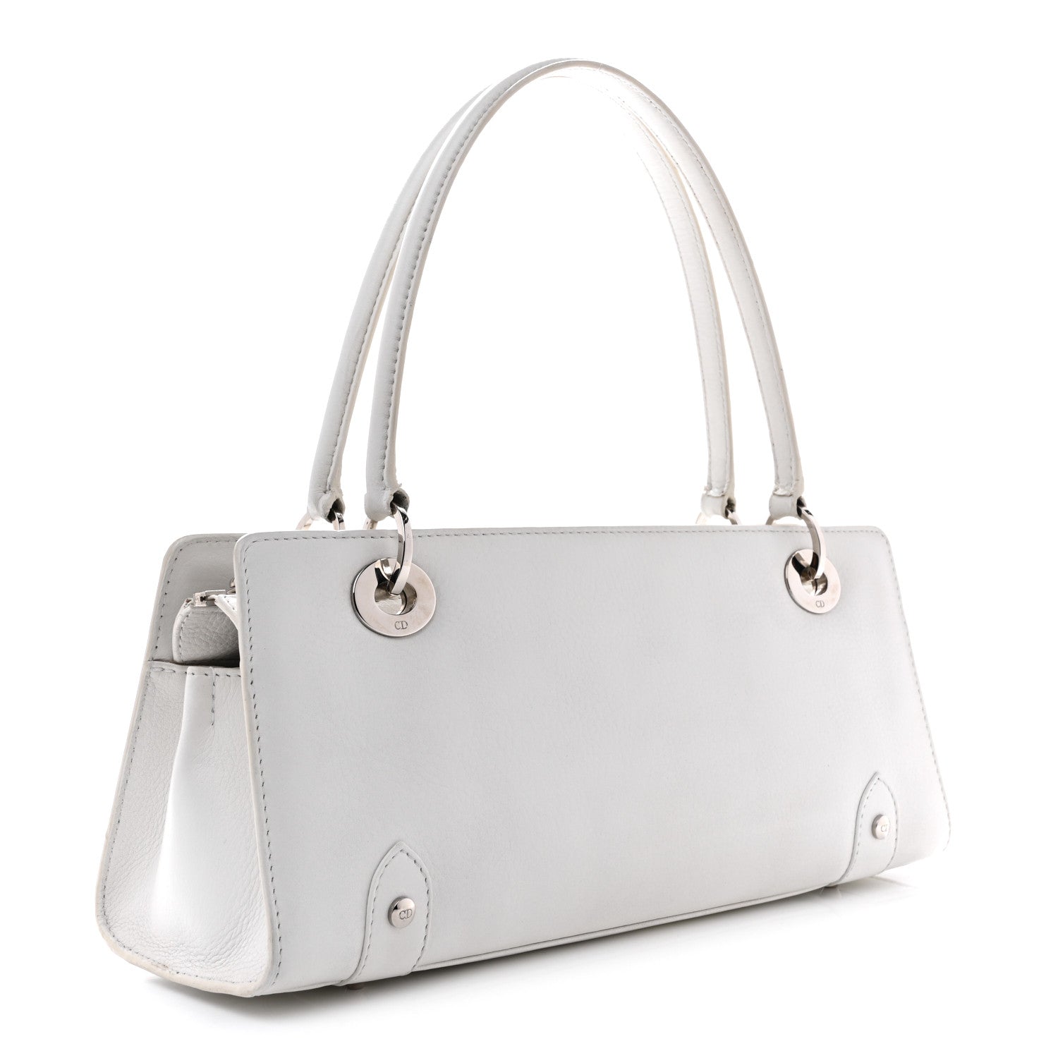 Christian Dior Calfskin Soft Lady Dior East West White 3 of 17