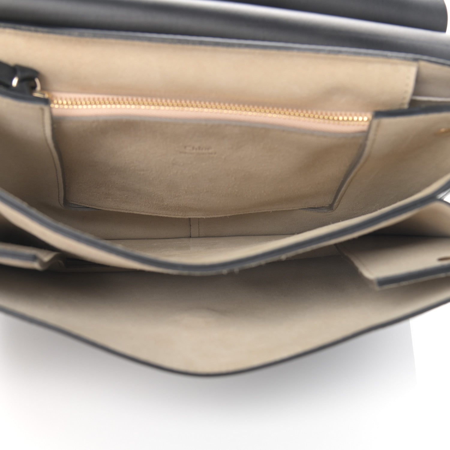 Chloe Suede Calfskin Medium Faye Shoulder Bag Black 5 of 12