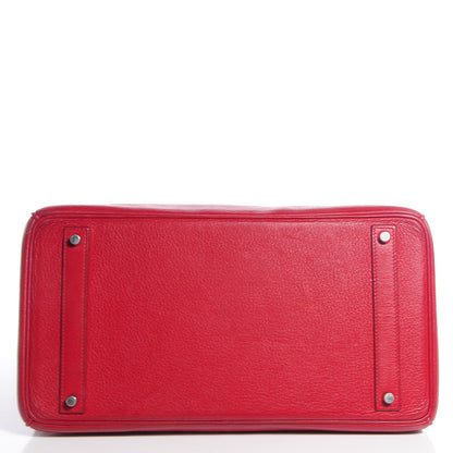 Hermes Taurillon Clemence Birkin 40 Rouge Garance 5 of 32