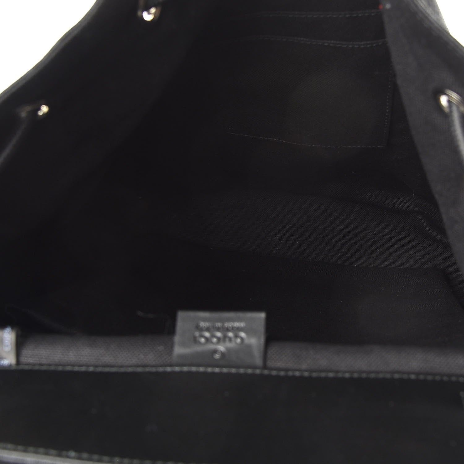 Gucci Soft GG Supreme Monogram Appia Calfskin Web Double Buckle Backpack Black 4 of 8