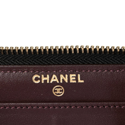 Chanel Caviar Quilted Large Gusset Zip Around Wallet Black 6 of 9