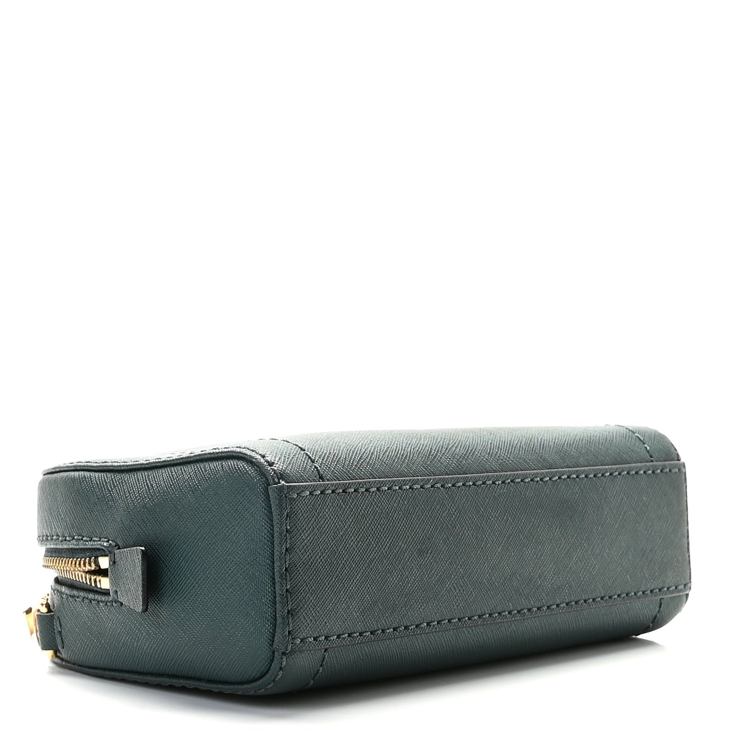 Saffiano Playback Boxed Dome Crossbody Green