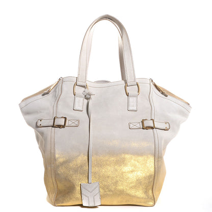 Saint Laurent Suede Medium Degrade Downtown Bag White Gold 1 of 10