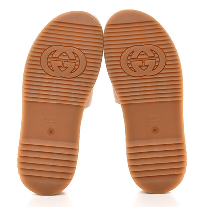 Gucci Monogram Jumbo GG Angelina Platform 55mm Slide Sandals 41 Beige Perfect Pink 5 of 9