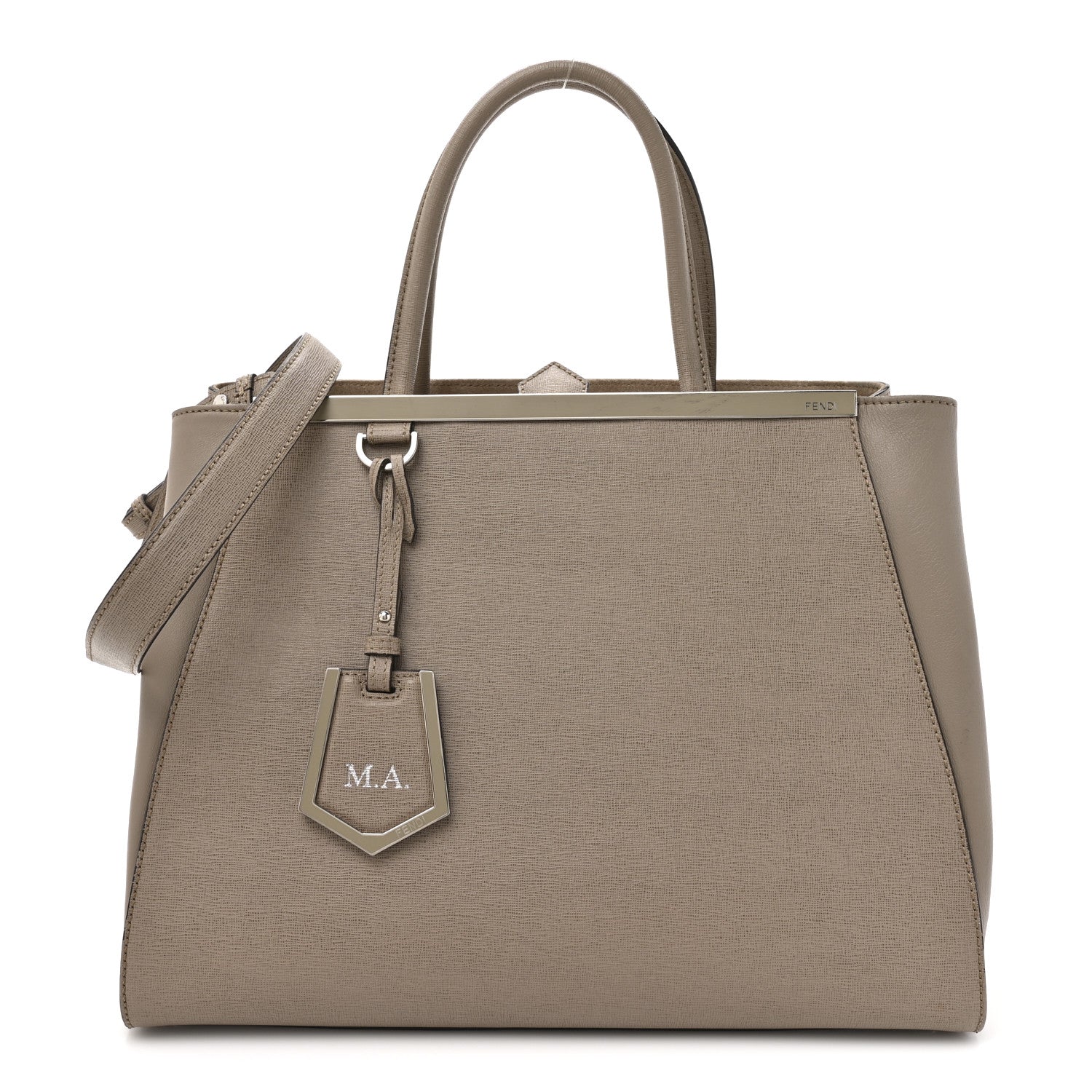 Fendi Vitello Elite Regular 2Jours Tote Tortora 1 of 17