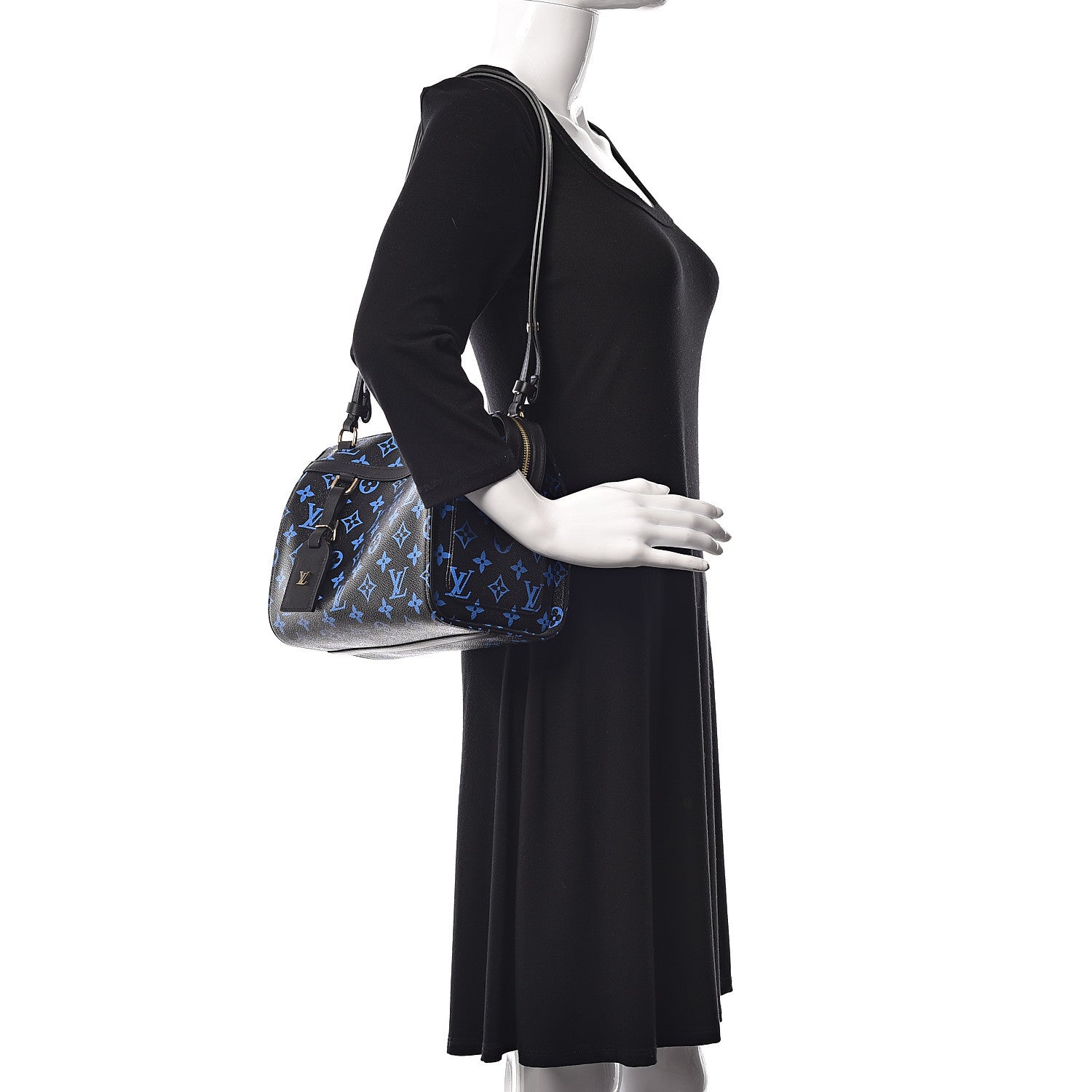 Louis Vuitton Colored Monogram Speedy Amazon PM Blue Black 2 of 10